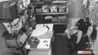 Security Guard Tripp Tallon Barebacks Twink Thief Jacob King with Cum Load