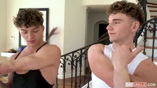 挑战 Push-Up กับพี่ชายต่างมารดา: แม็กซ์เซ็ตด้วยควยในปากฉัน