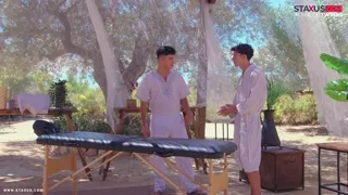 Outdoor Spa Rituals: Danny Fontana & Romeo Versace Bareback Twink Massage