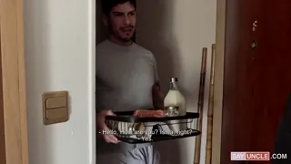 Milkman Twink Barebacked by Argentine DILF Client in Buenos Aires Apartment