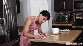 Luke Mimo Fucks Stepbro Cisco Silva's Cake & Ass in Kitchen Taboo Scene