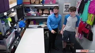 Twink’s Deep Cucumber Anal Dare to Avoid Jail – Archer & Eddie