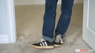 Stepbrother Foot Fight Turns Into Bareback Fuck Fest - Beau Mance & Drew Skylar