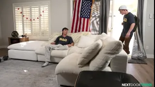 Homecoming King Rivalry: Frat Bros Jack Valor & Grant Ducati Bareback Fuck