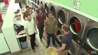 Rude Punk Girl Gangbanged in Dirty Laundromat