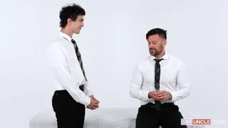 Sacred Oil Anointment Ritual: Mormon President Barebacks Submissive Elder Twink