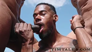 Barcelona Terrace Muscle Bang: Jhan, Dimitri & Alejo Veli Bareback Threesome